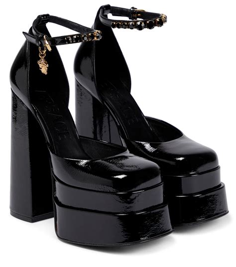 versace convertible heels|versace platform heel boots.